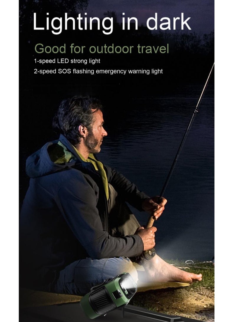 Upgrade Portable Waist Fan 6000mAh Body Wearable Belt Clip Fan Undershirt Personal Cooling Neck Fans with 100 Speeds Flashlight Power Bank 40H Cooling For Outdoor Camping Travel (Green) - Image 4