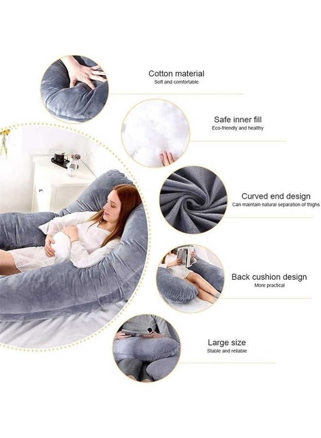 Full Body Pillow for Side Sleepers Hypoallergenic with Ultra Soft Bamboo Rayon Cover (gray) - Image 5