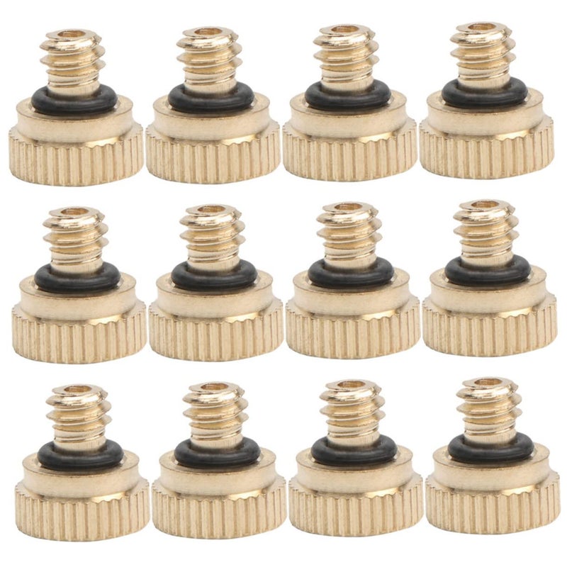 12Pcs Brass Misting Nozzles Low Pressure Atomizing Sprayer for Outdoor Cooling Greenhouse Irrigation - Image 2