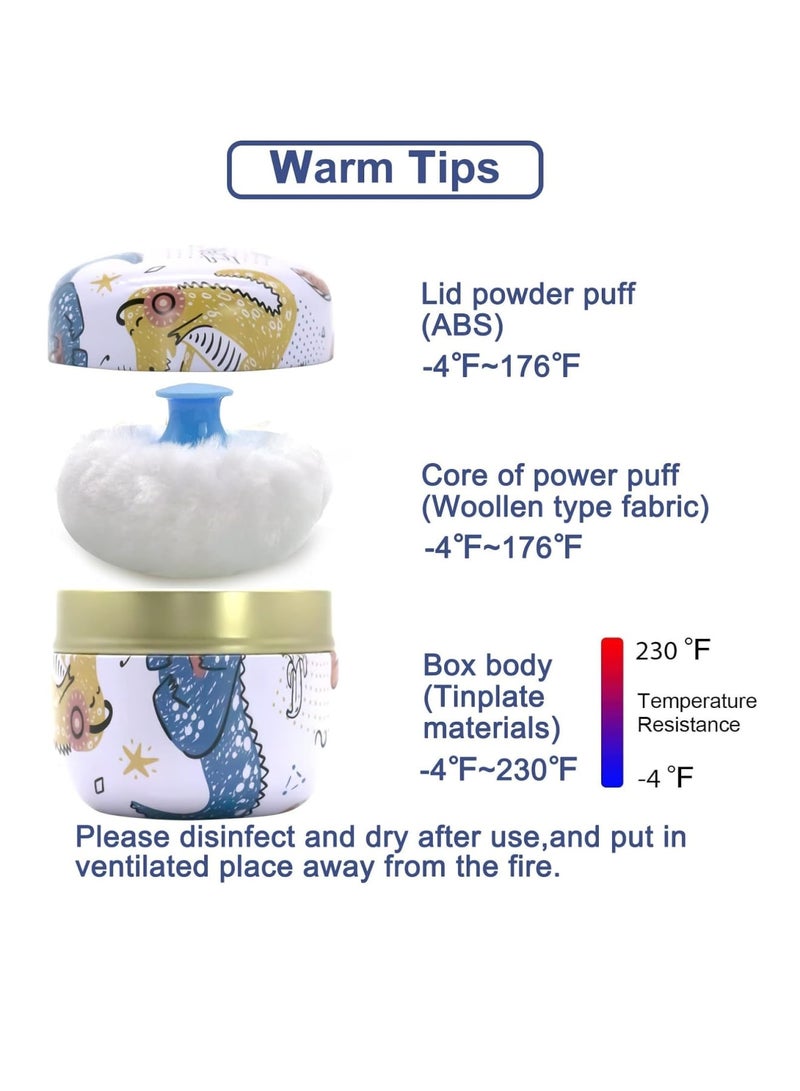 SOLARAE Large Powder Puff for Body Powder with Powder Container, Soft Powder Puff and Dusting Powder Travel Case (Free Singing) - Image 5