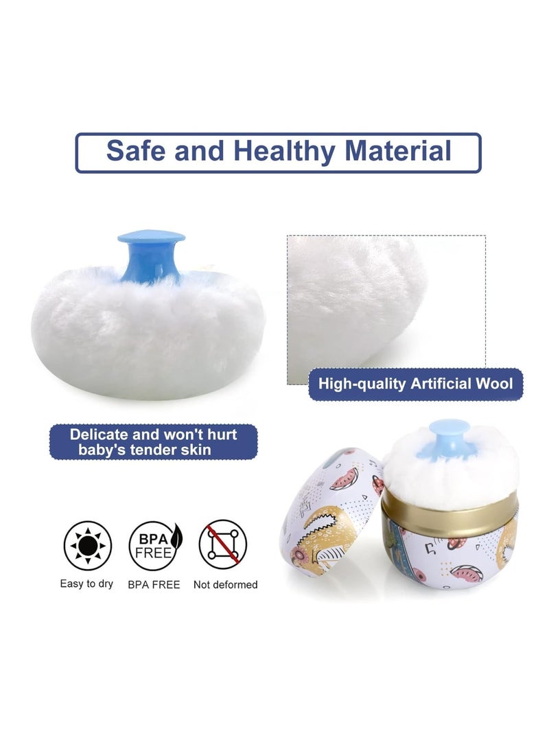 SOLARAE Large Powder Puff for Body Powder with Powder Container, Soft Powder Puff and Dusting Powder Travel Case (Free Singing) - Image 3