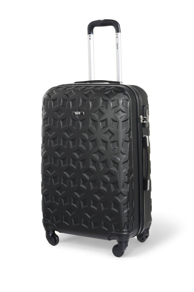 KTMC ABS Luggage 28 inches Checked Suitcases, KTMC-9191 Black - Image 1