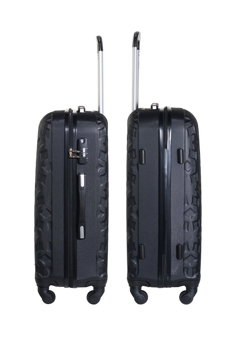 KTMC ABS Luggage 28 inches Checked Suitcases, KTMC-9191 Black - Image 3