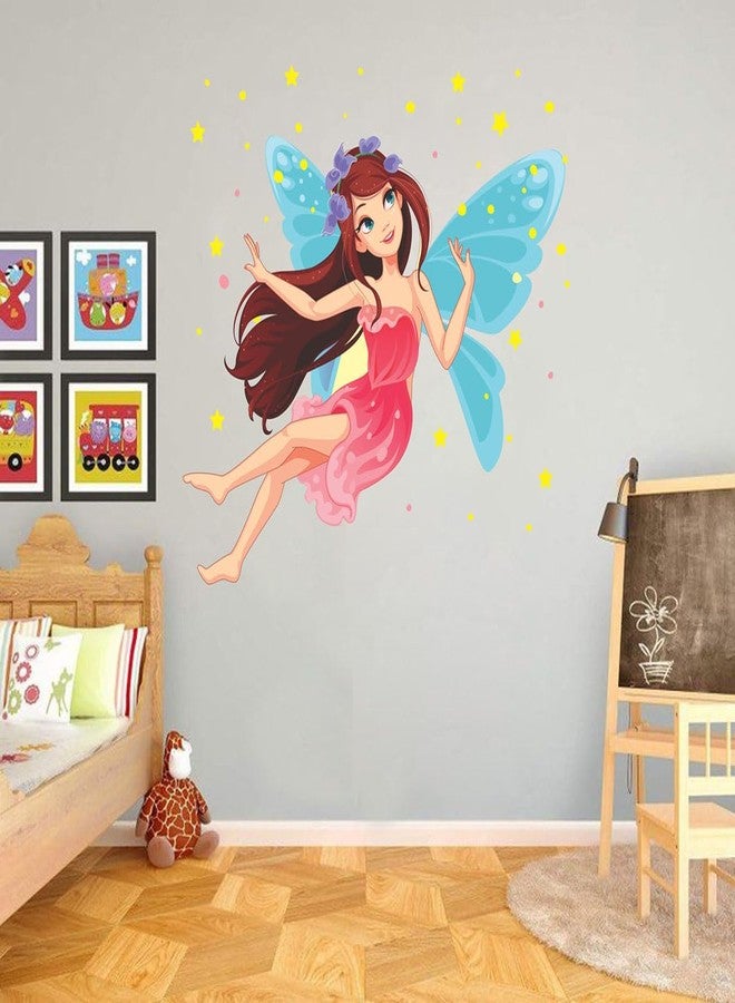 Wallbook Angel Wall Sticker | Wall Stickers for Home, Kitchen, Office, Bedroom & Living Room (64 x 71 cms) - Image 1