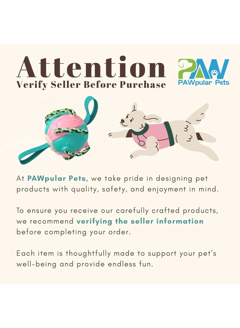 SYOSI Dog Flying Disc Ball, Interactive Frisbee and Soccer Toy for Dogs, Durable Chew Toy for Teeth Cleaning, Floating Design for Water Play and Outdoor Fetch Games, 22 cm - Image 2