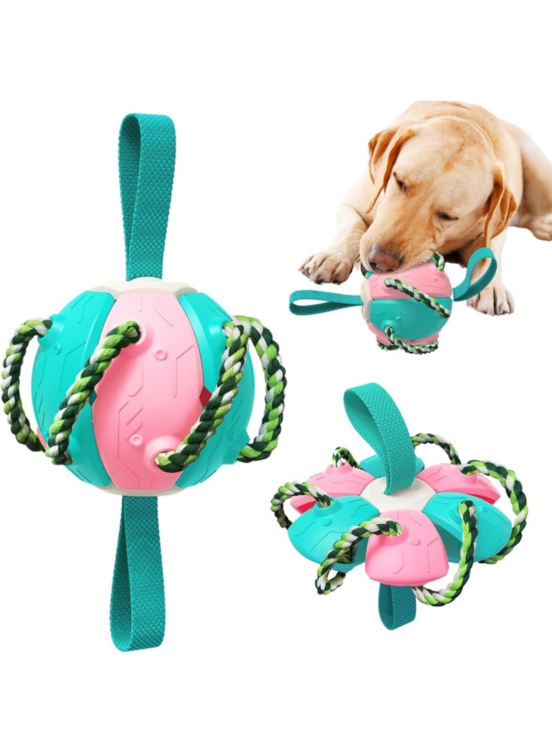 SYOSI Dog Flying Disc Ball, Interactive Frisbee and Soccer Toy for Dogs, Durable Chew Toy for Teeth Cleaning, Floating Design for Water Play and Outdoor Fetch Games, 22 cm - Image 1