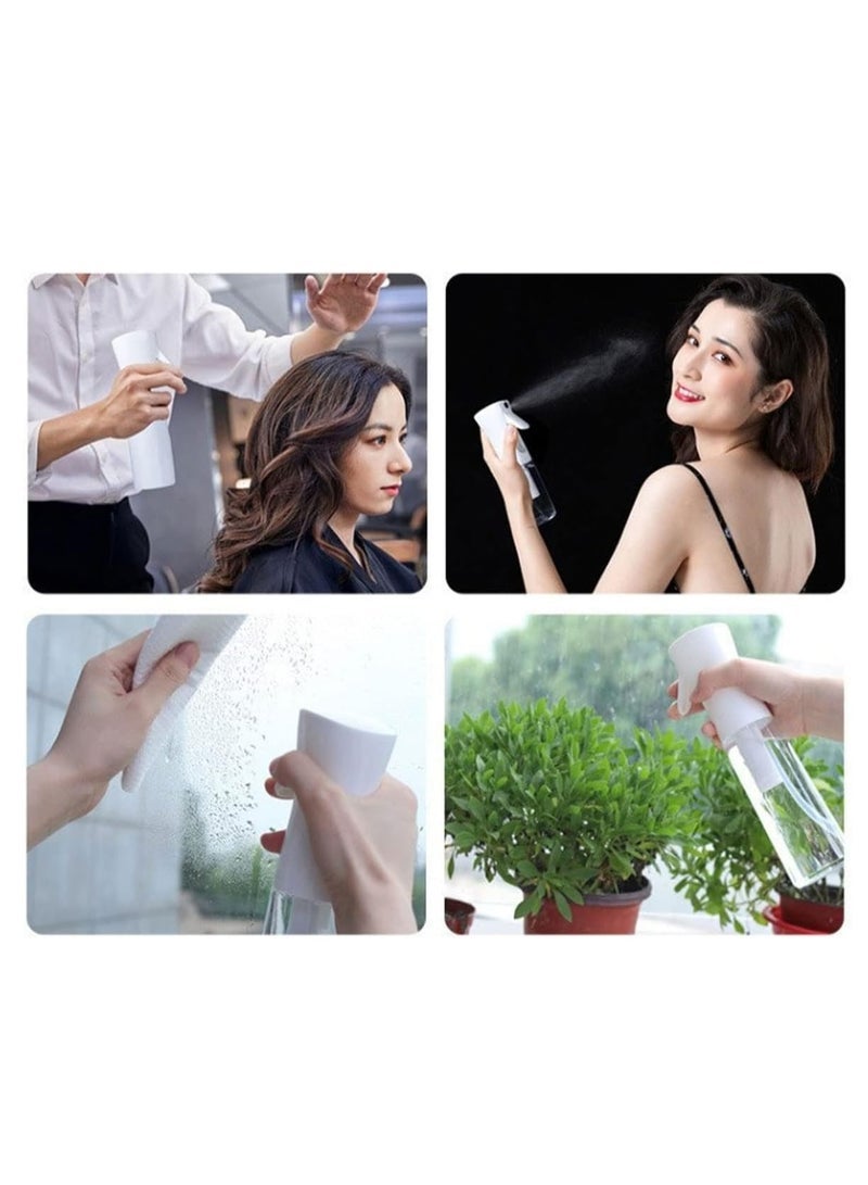 ECVV Spray Bottle Plastic Empty Hair Mist Sprayer Ultra Fine Water Mister for Hairstyling Cleaning Salons Plants Pet Care (300ml, Transparent Black) - Image 5