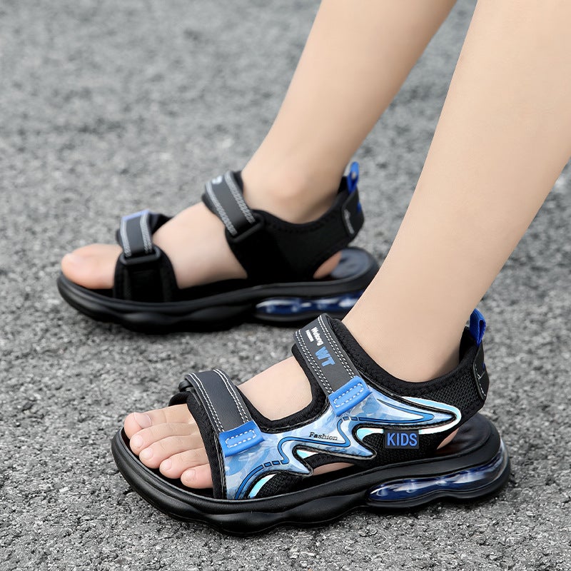 Children'S Sandals 2025 Summer Autumn Boys Beach Shoes Large Children'S Sports Sandals Boys Open Toe Air Cushion - Image 2
