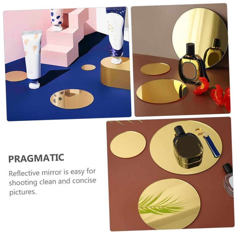 Unbreakable Acrylic Golden Mirror Self Reflective Board Photo Studio Prop - Image 4