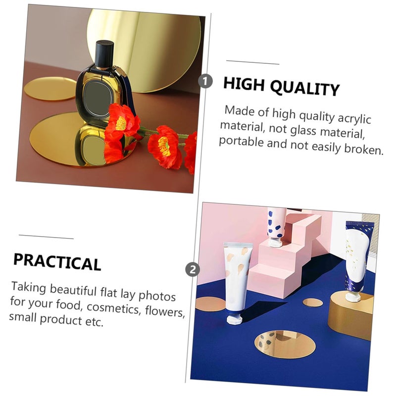 Unbreakable Acrylic Golden Mirror Self Reflective Board Photo Studio Prop - Image 5