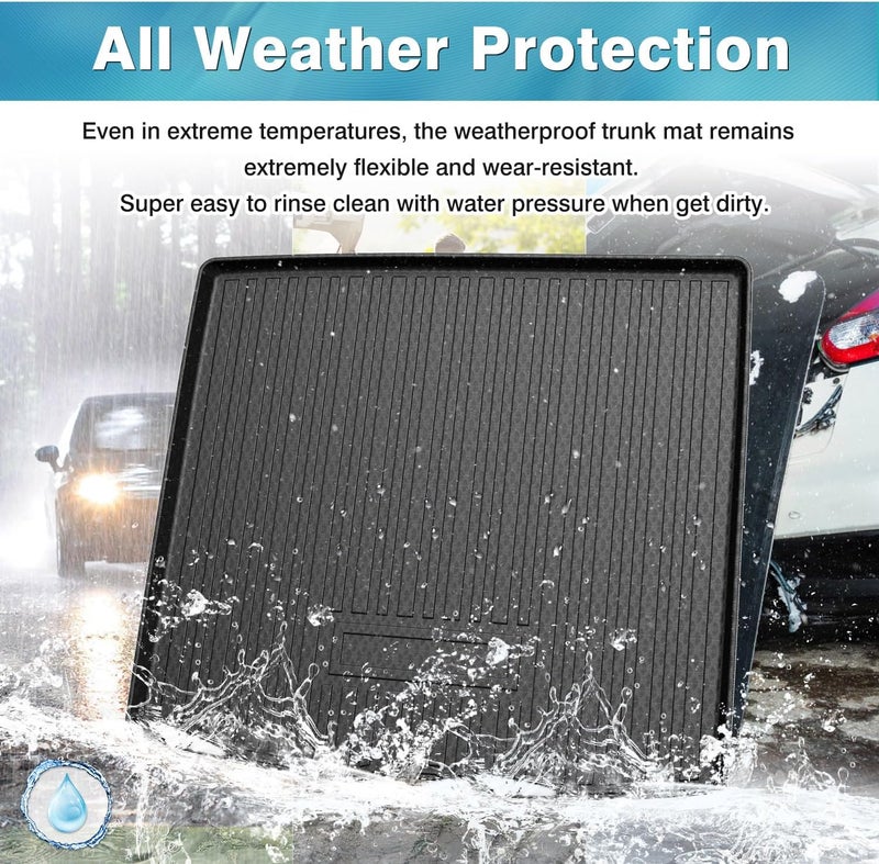 Mixsuper Custom Fit Cargo Liner for 2020-2024 Mercedes-Benz GLE Class 5 Passenger GLE Trunk Liner All Weather Durable Odorless 3D Anti-Slip Rear Trunk Cargo Mat Black Dense material - Image 5