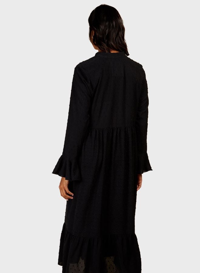 Little Mistress Black Button-Front Dress - Image 2