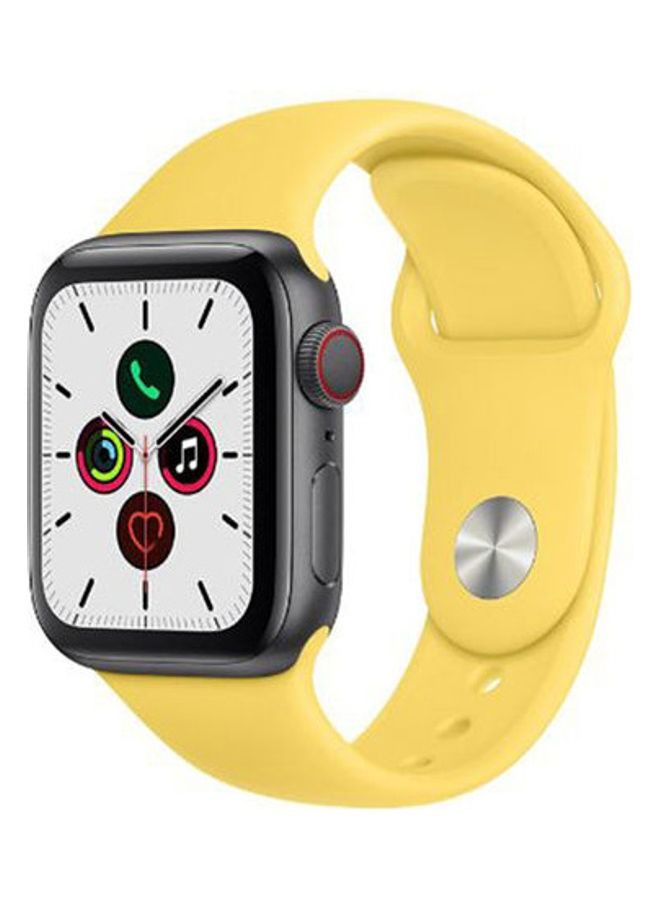 سوار بديل صلب لساعة Apple Watch Series 5/6/7 42/44/45 ملم أصفر - Image 1