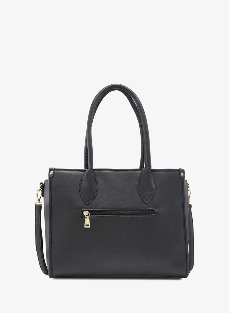 CAPRESE-CHECKER SATCHEL MEDIUM BLACK - Image 2