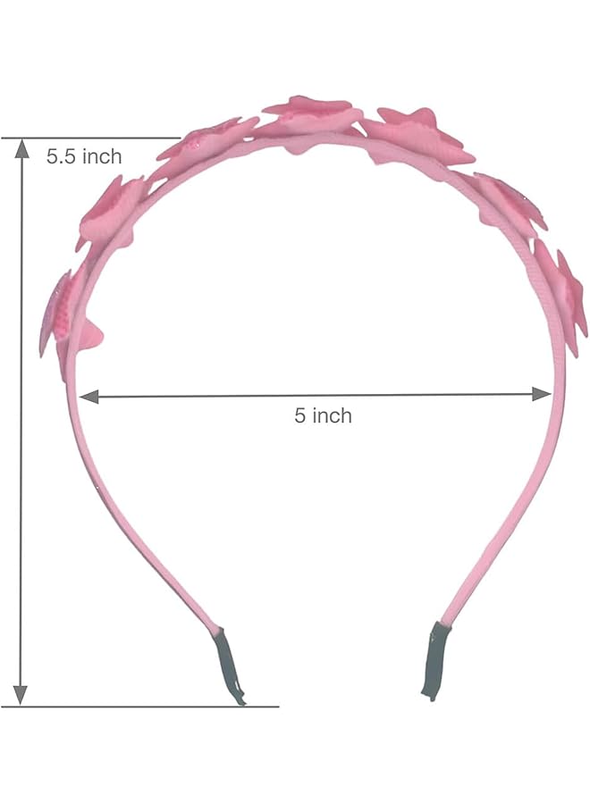 Excefore Glitter Headbands For Girls 3 Pack Silver Star Pink Headband Little Girls Hair Accessories Cute Toddler Headband Sparkly Hair Bands For Kids Children Teens Women - Image 5