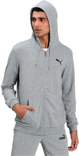 بوما ESS Small Logo FZ Gray Men's Hoodie