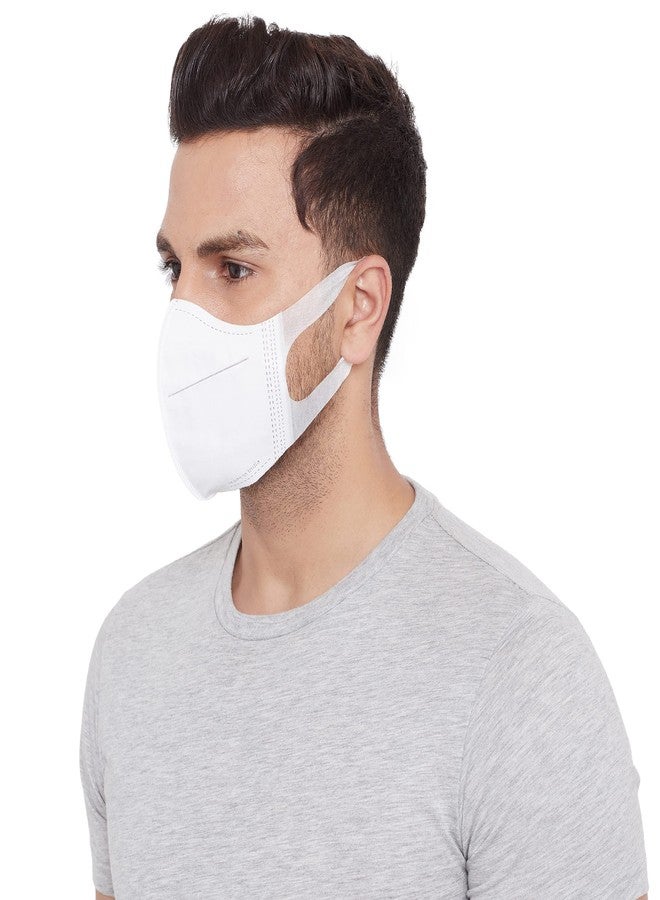 رومسونز قناع وجه رومسونز كومفيت ثلاثي الأبعاد للاستخدام مرة واحدة، بأربع طبقات حماية - أبيض (عبوة من قطعتين) 50 قطعة - Image 3