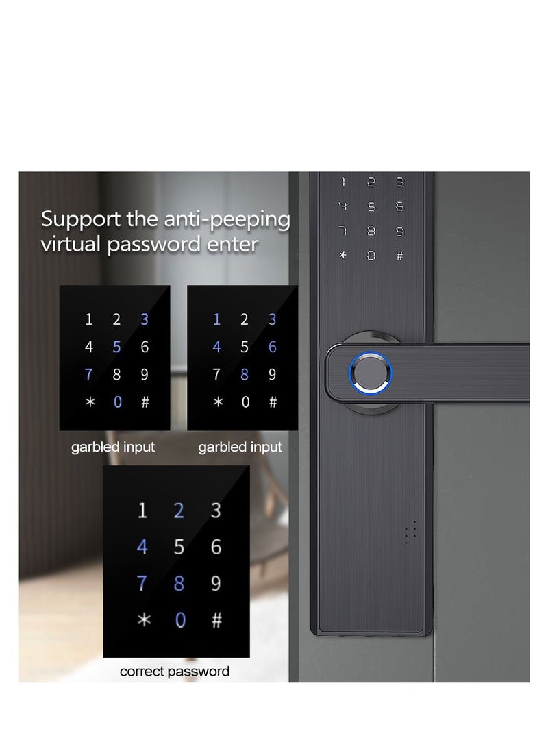 Generic Intelligent Fingerprint Door Locks Digital Electronic WiFi APP Password Lock  - Image 3