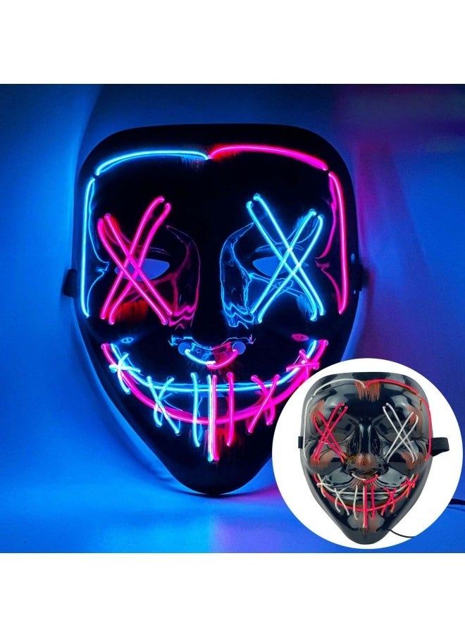 null - Led Mask with Gesture Sensing, LED Light Up Face Transforming Mask - Image 1