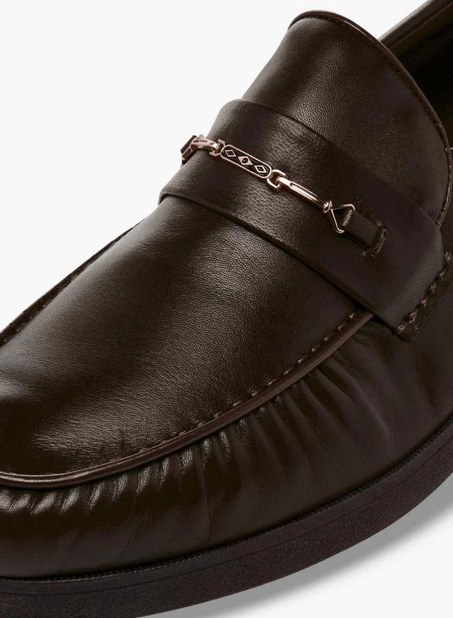 Pinosos BROWN Men Slip-On Genuine Leather Loafers for Men | Best Price UAE