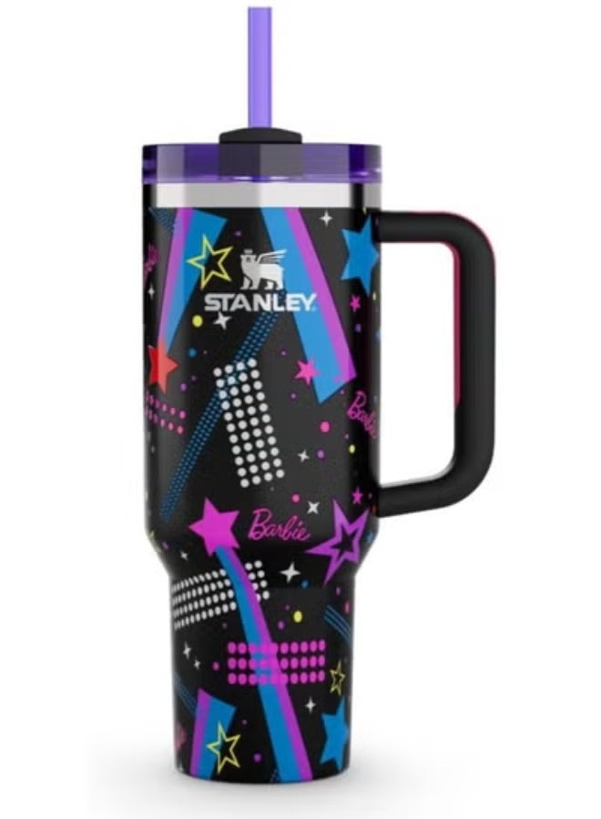 Stanley ’80s Rockers 40oz Insulated Quencher Tumbler with Handle & Straw | Stainless Steel Travel Mug for Hot & Cold Drinks | Eco-Friendly Double-Wall Leak-Resistant Cup | Reusable Hydration Bottle for Work, Gym, Car, Office & Outdoor Use - Image 2