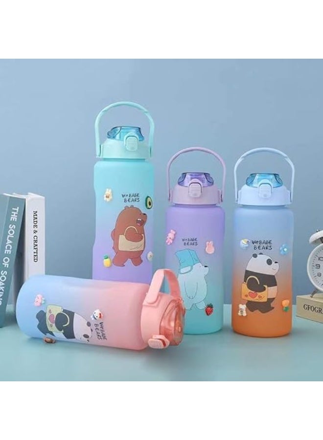 Spaceshoop Large BPA Free Motivational Sayings 2L Sports Water Bottle for Gym Cycling School Fitness Outdoor (Yellow) - Image 5