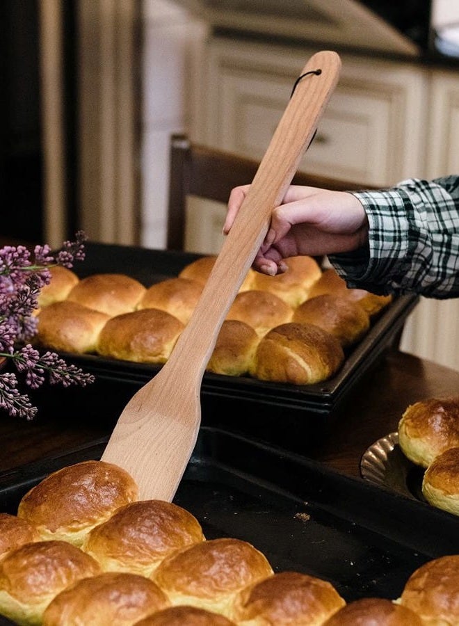 ECOSALL Large Wooden Spoon - 18-inch Heavy Duty Cajun Stir Paddle for Cooking in Big Pots & Wall Décor - Big Spoon For Brewing, Grill, Mixing, Stirring - Solid Natural Hard Wood Long Spatula. - Image 4