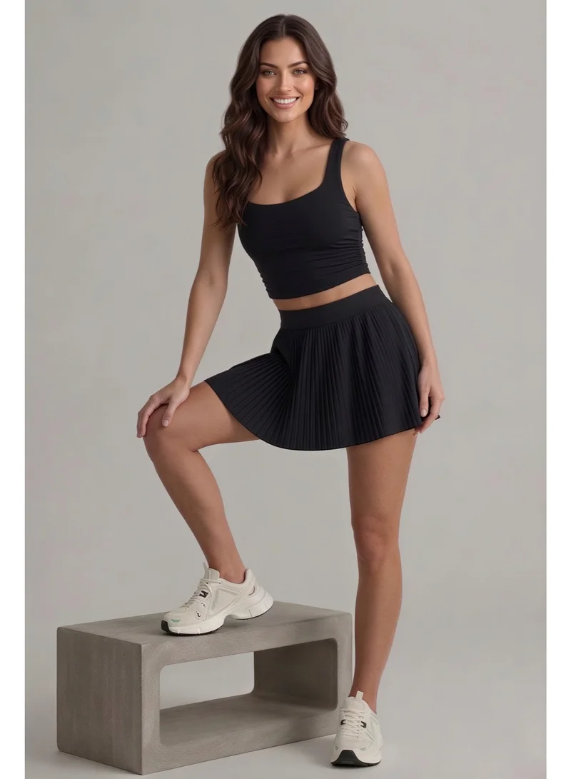 CORRE Active Wear Black Joie Padel Top - Black for Women | Best Price UAE