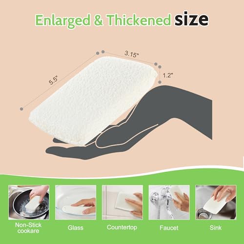 cleanlogic Practical Matter Kitchen Sponge, Organic Cotton Fiber All-Purpose Dish Sponges for Washing Dishes and Cleaning All Surfaces, Durable Non Scratch Scrub, 6 Count Value Pack - Image 4