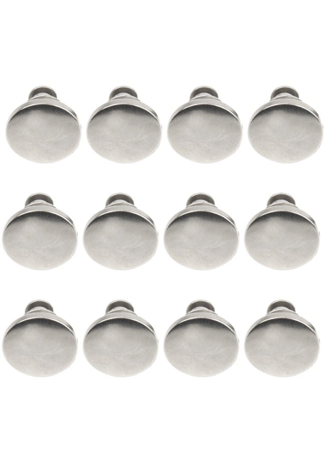 Jean Buttons pins, No Sew Instant Replacement Button，Adjustable 17mm Pants Buttons Kit, Set of 12