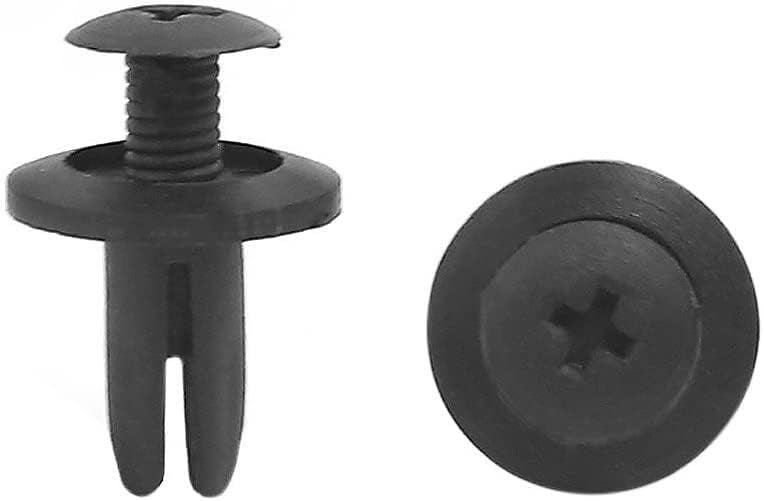 klarako PULABO 10pcs Black Car Bumper Door Trim Clips 6mm Hole Reusable Plastic Push in Rivets Fastener Convenient - Image 1