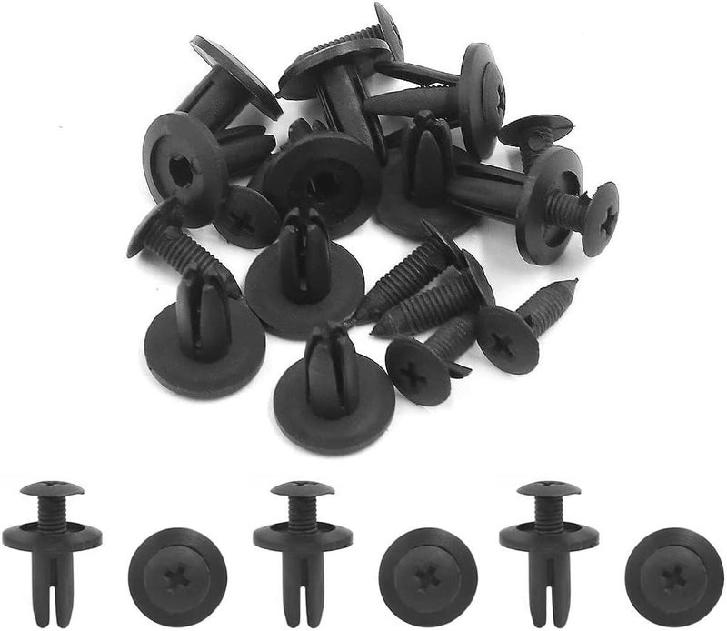 klarako PULABO 10pcs Black Car Bumper Door Trim Clips 6mm Hole Reusable Plastic Push in Rivets Fastener Convenient - Image 2