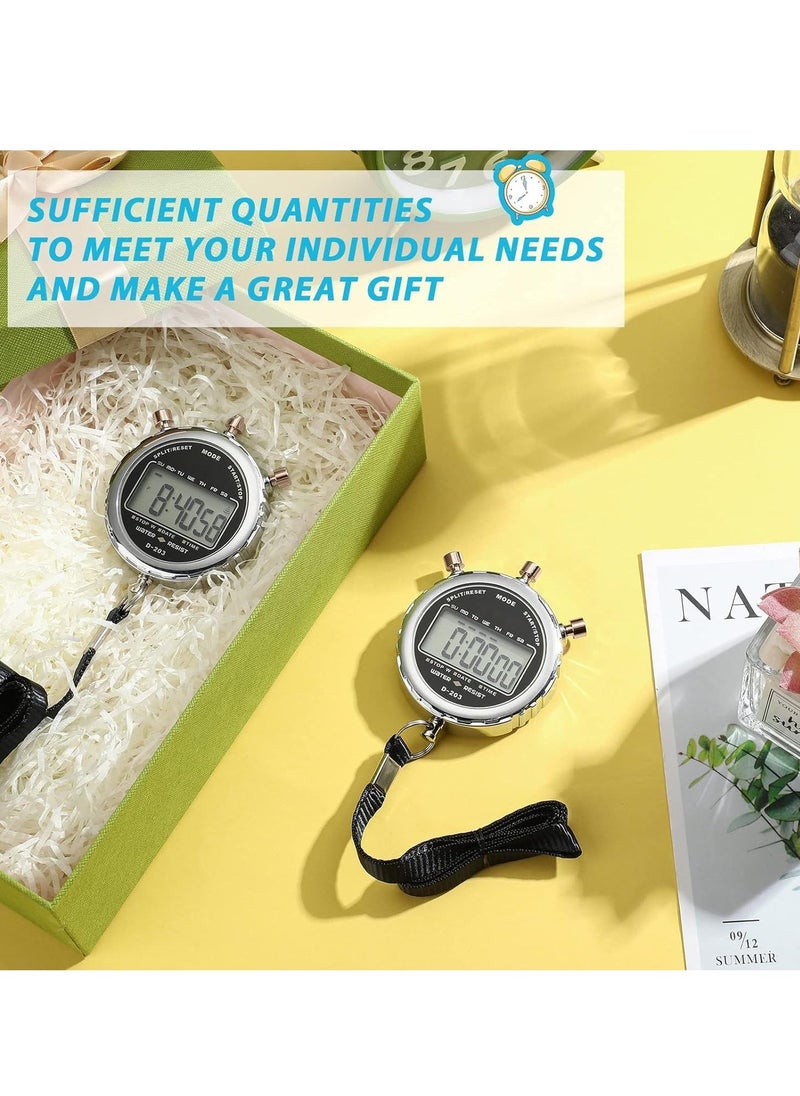 Generic - Digital Stopwatch, 2 PCS Metal Waterproof Stop Watch, Sports Stopwatch Timer 1/100th Second Handheld Chronograph with Large Display Shockproof Stopwatch for Coaches Swimming Training Competition - Image 1