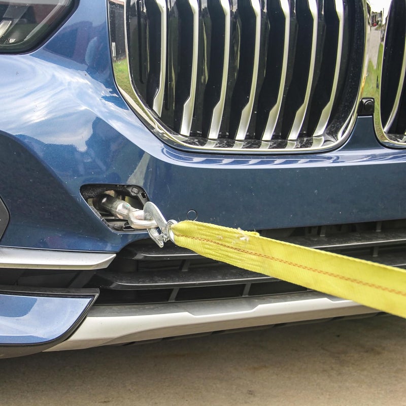 HFS (R) Heavy-Duty Tow Strap with Hooks | 10,000-Pound Capacity | Woven Polyester Webbing |HD Truck Recovery, ATV Towing, and Vehicle Rescue |Tow Rope for Versatile Applications 2 Inch X 30 Ft - Image 3