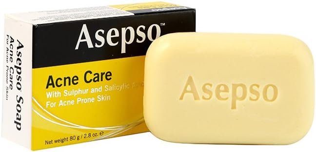 Asepso SULPHUR Plus Salicyclic Acid for Acne Prone Skin Bar Soap 28 Oz - Image 1
