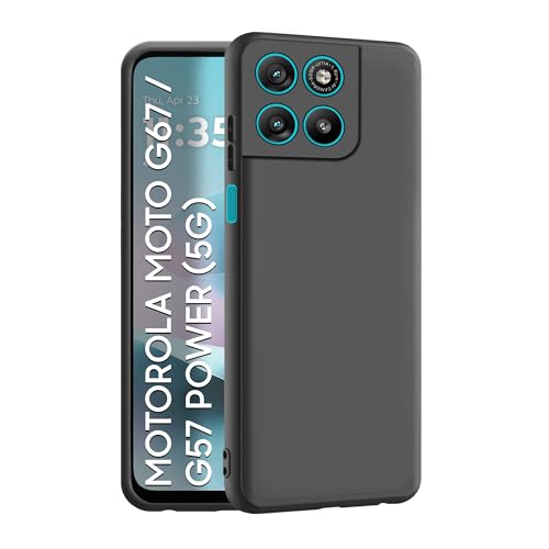 CEDO Back Cover for Case Cover for Motorola Moto G67 / G57 Power (5G) | Camera Bump Protection & Inner Velvet Fabric Lining | Ultra Slim Matte Soft Rubberised Case Cover (Blue) - Image 1