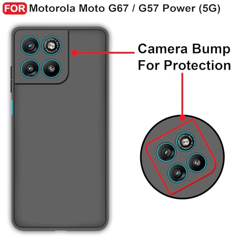 CEDO Back Cover for Case Cover for Motorola Moto G67 / G57 Power (5G) | Camera Bump Protection & Inner Velvet Fabric Lining | Ultra Slim Matte Soft Rubberised Case Cover (Blue) - Image 3