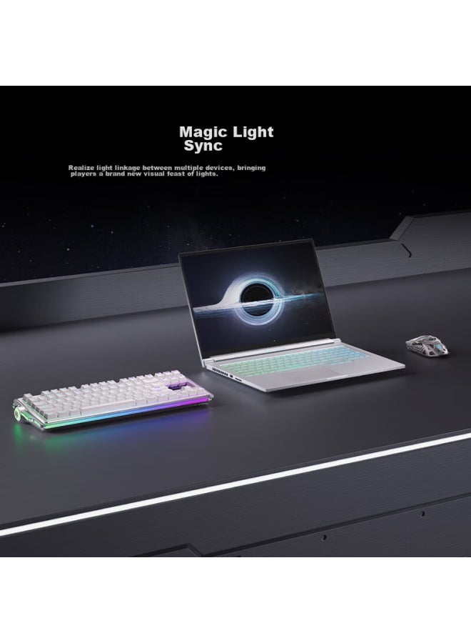 Nubia Red Devil Nubia Red Magic Ice Domain Mechanical Keyboard, Wired/Bluetooth/Wireless Tri-Mode Connection, 84 Keys, 8K Polling Rate, Gaming Keyboard, Speed Pro Switch, Hot-Swappable, Dark Knight - Image 4