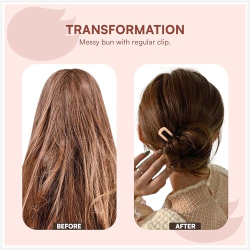 Sanas Hair Stick For Bun (2Pcs) Juda Pin French Hair Pin Bun Stick For Hair Juda Pins For Hair Bun French Pins Korean Hair Pin For Bun Korean Accessories For Women (2Pcs) (Grey & Rose Gold) - Image 4