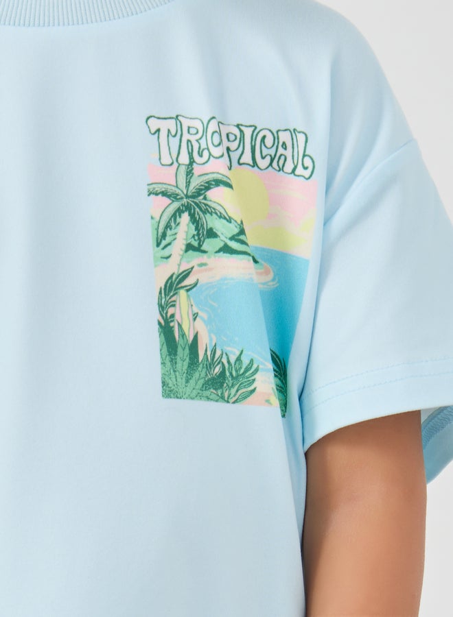 Styli Styli Graphic Print Short Sleeve T-Shirt  - Image 4