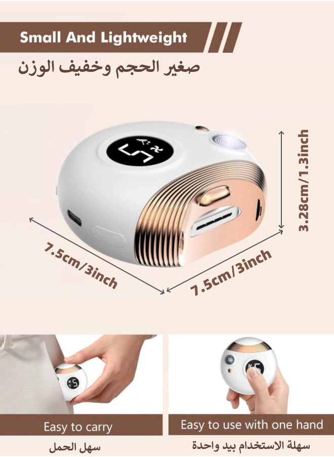 Optico Electric Nail Clipper, 2-in-1 Baby Nail Trimmer with UV Light 2-Speed Fingernail Cutter Safety Nail Grinder Multifunctional Nail Tools, Low Noise Working,  for Adult, Kids, Seniors  - Image 2