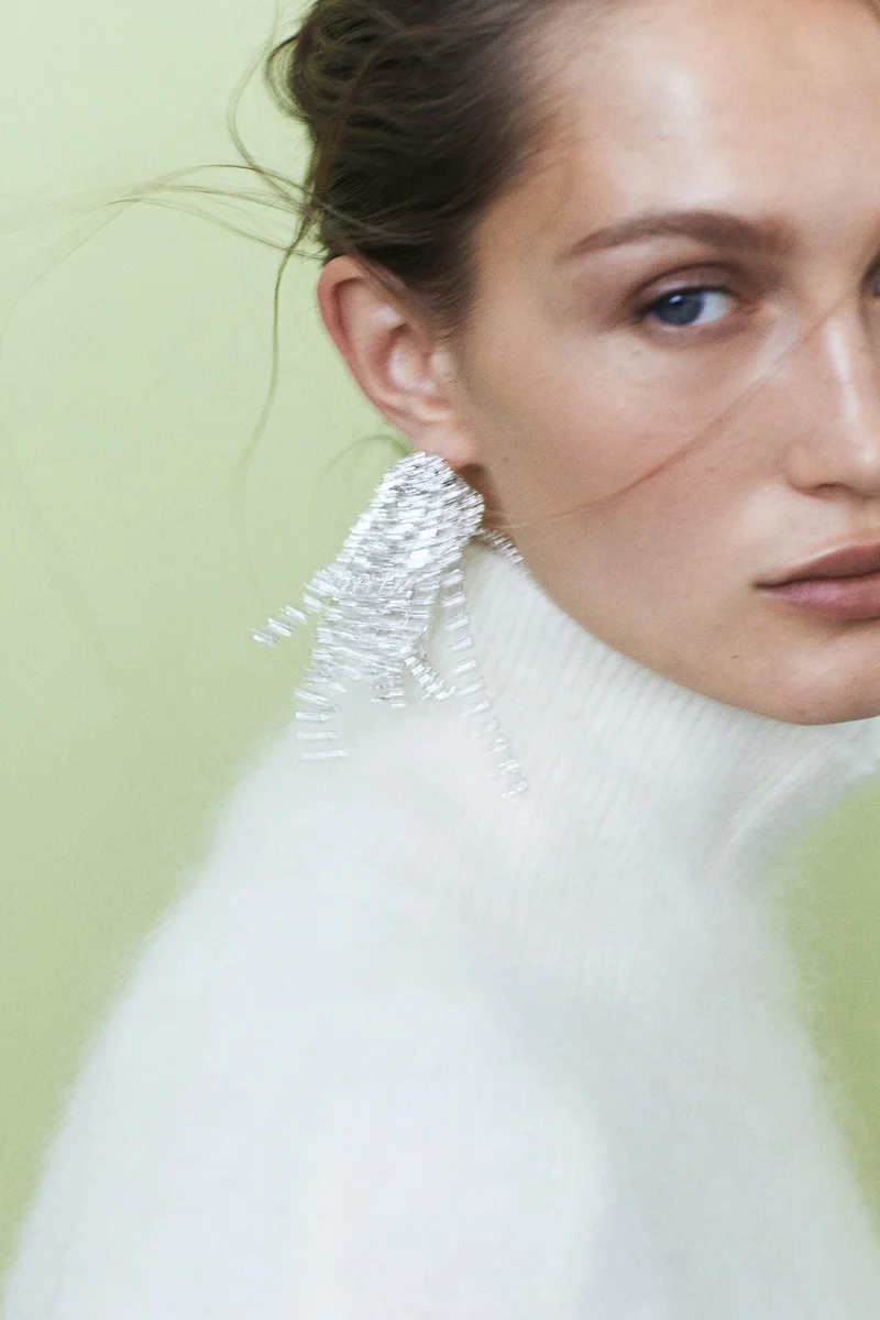 H&M Rhinestone-Chain Earrings