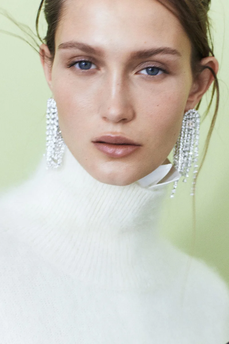 H&M Rhinestone-Chain Earrings