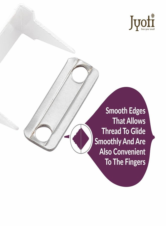 Jyoti Trouser Hook - 4 Part 4 Pin (100 Sets of Steel Material & Nickel Finish in a Pouch), Used in Frocks/Short/Pants/Dresses/Skirt/Slack/Sweaters/Garments, Also Used for Making DIY Items - Pack of 1 - Image 4