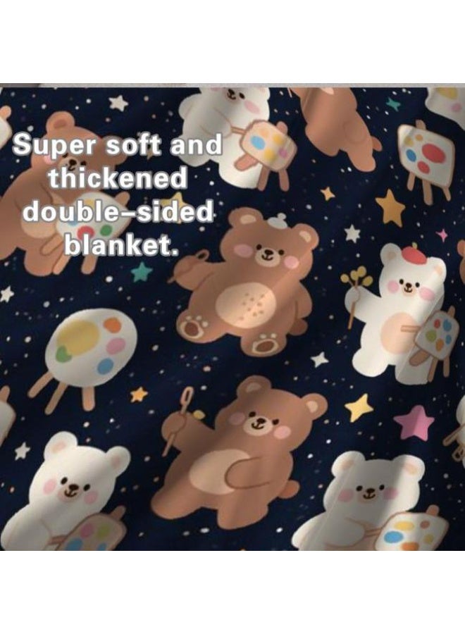 general Baby and children's cartoon flannel thin blanket (warm and comfortable, suitable for sleep, game use) 70cm*100cm - Image 4