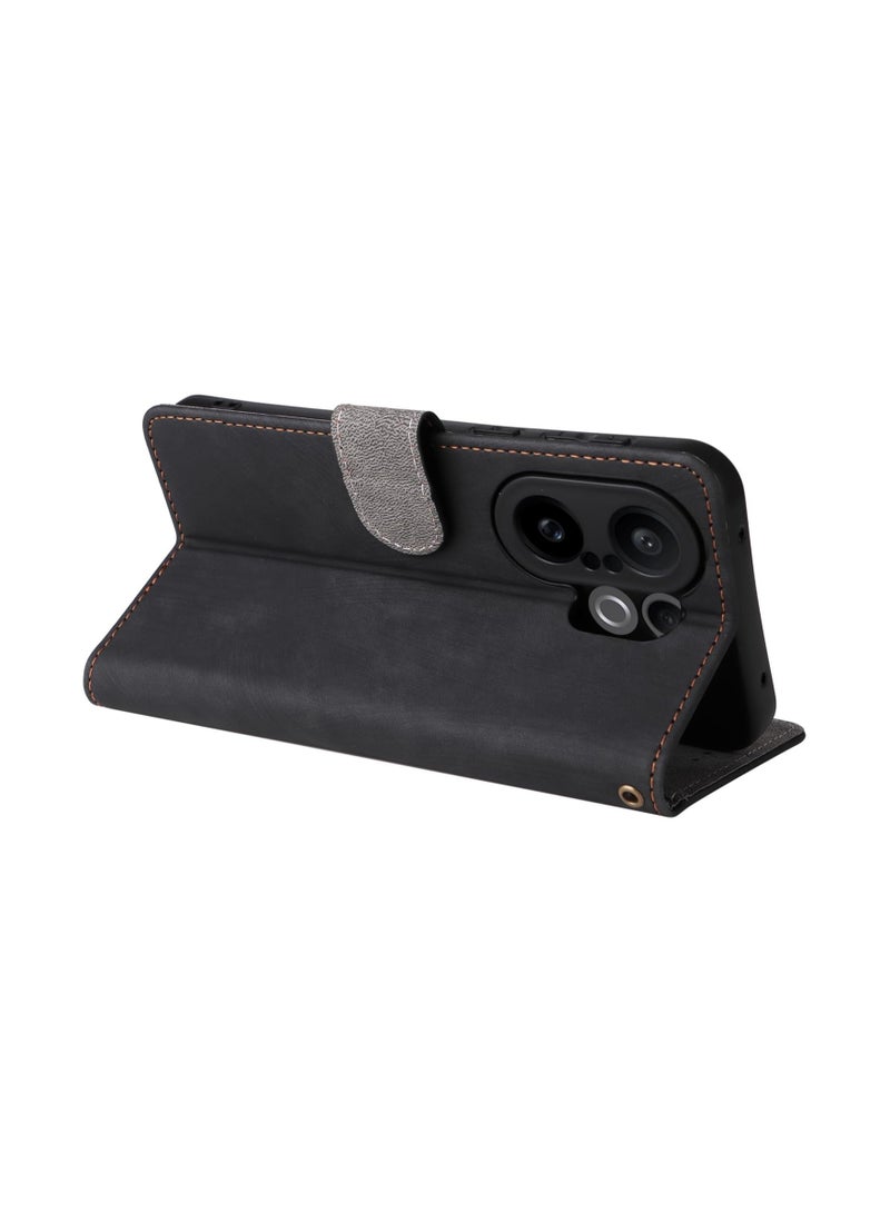 general Wallet-style protective case suitable for Vivo X200 FE/S30 Pro mini, with 【credit card holder】 【RFID shielding】, PU leather flip cover protective case - Image 3