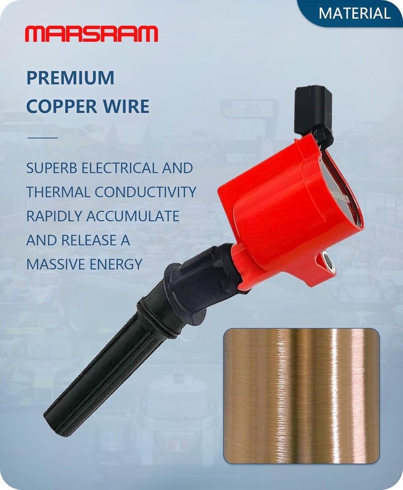 Marsram Ignition Coil Pack DG508 Set of 8 for Ford Mercury Lincoln V8 Engines - Image 4