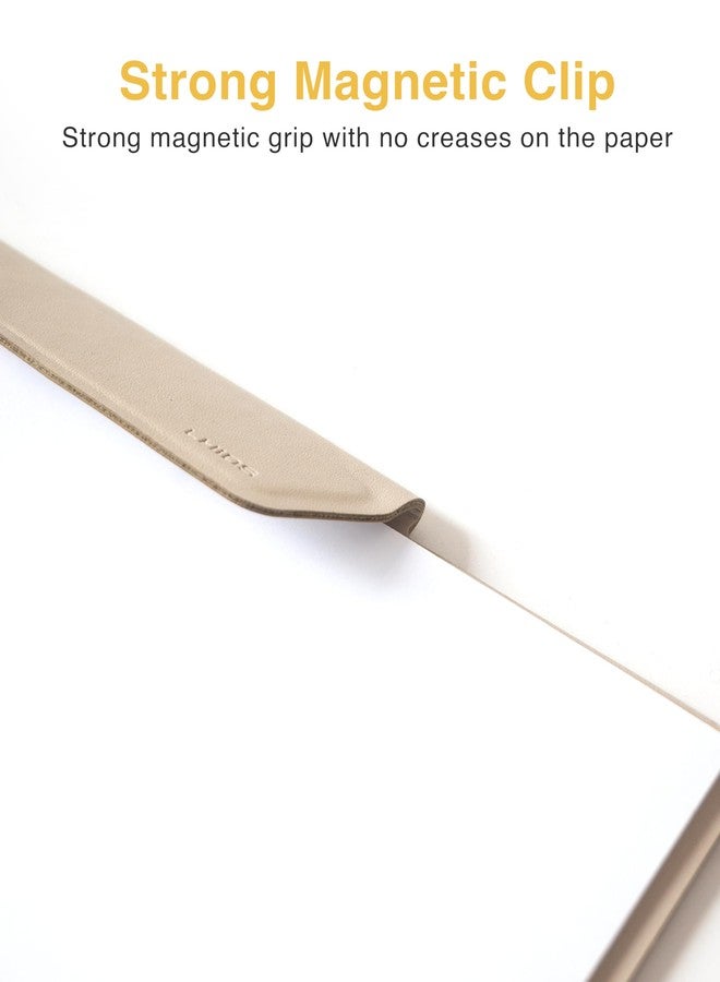 LHiDS Magnetic Clipboard - Slim Leather Writing Board with Detachable Pen Holder, Professional Magnetic Clipboards for Office, (A4 Letter Size, 9x12.5) (Apricot, A4 Letter) - Image 2