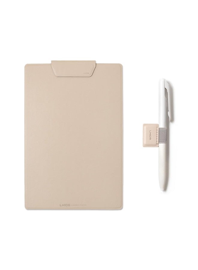 LHiDS Magnetic Clipboard - Slim Leather Writing Board with Detachable Pen Holder, Professional Magnetic Clipboards for Office, (A4 Letter Size, 9x12.5) (Apricot, A4 Letter) - Image 1