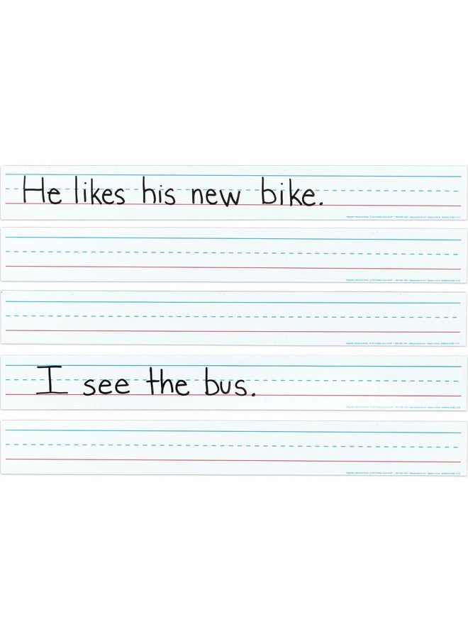 Really Good Stuff Magnetic Dry Erase Sentence Strips - 5 Sentence Strips  - Image 1